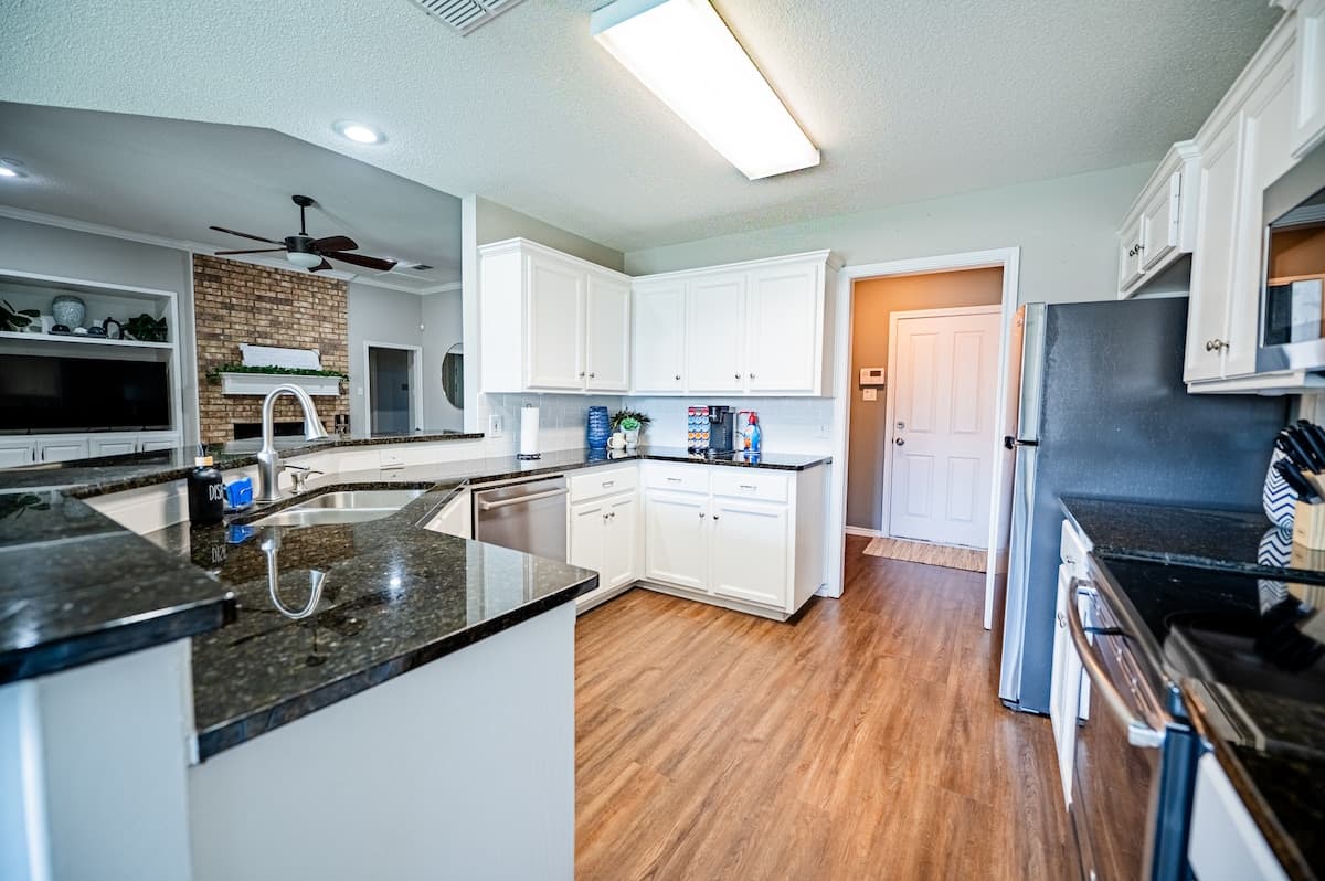 Fully stocked kitchen